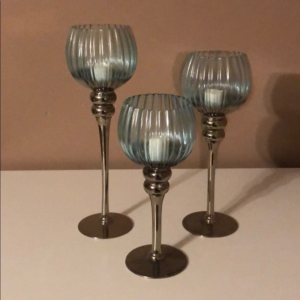 Turquoise/Silver Goblets - Picture 2 of 2